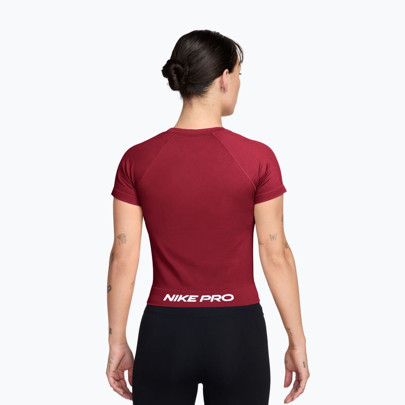 Koszulka treningowa damska Nike Pro Seamless tough red/white 2