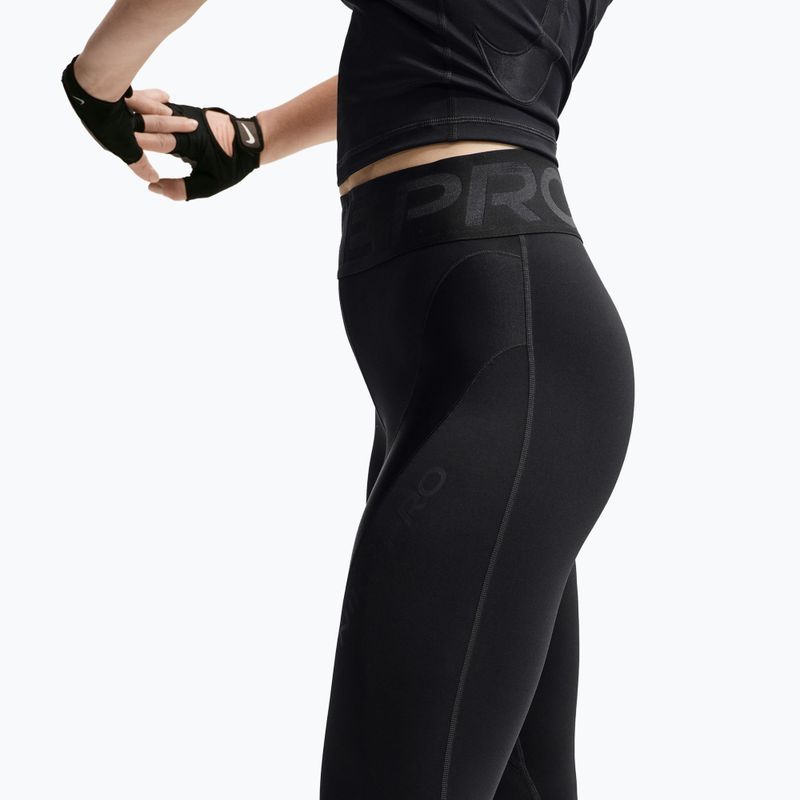 Legginsy treningowe damskie Nike Pro Sculpt High-Waisted 7/8 black/black 4