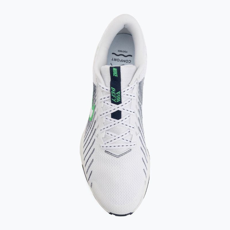 Buty do biegania męskie Nike Run Defy white/midnight navy/green spark 5