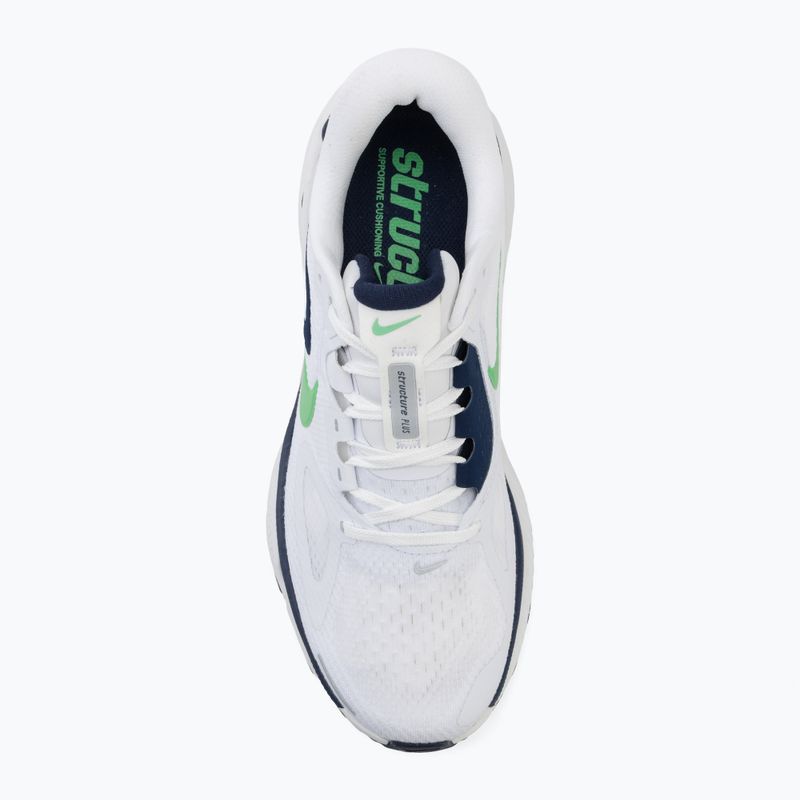 Buty do biegania męskie Nike Structure Plus white/midnight navy/green spark 5