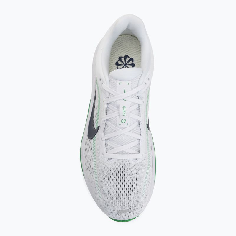 Buty do biegania męskie Nike Quest 7 white/green spark/midnight navy 5