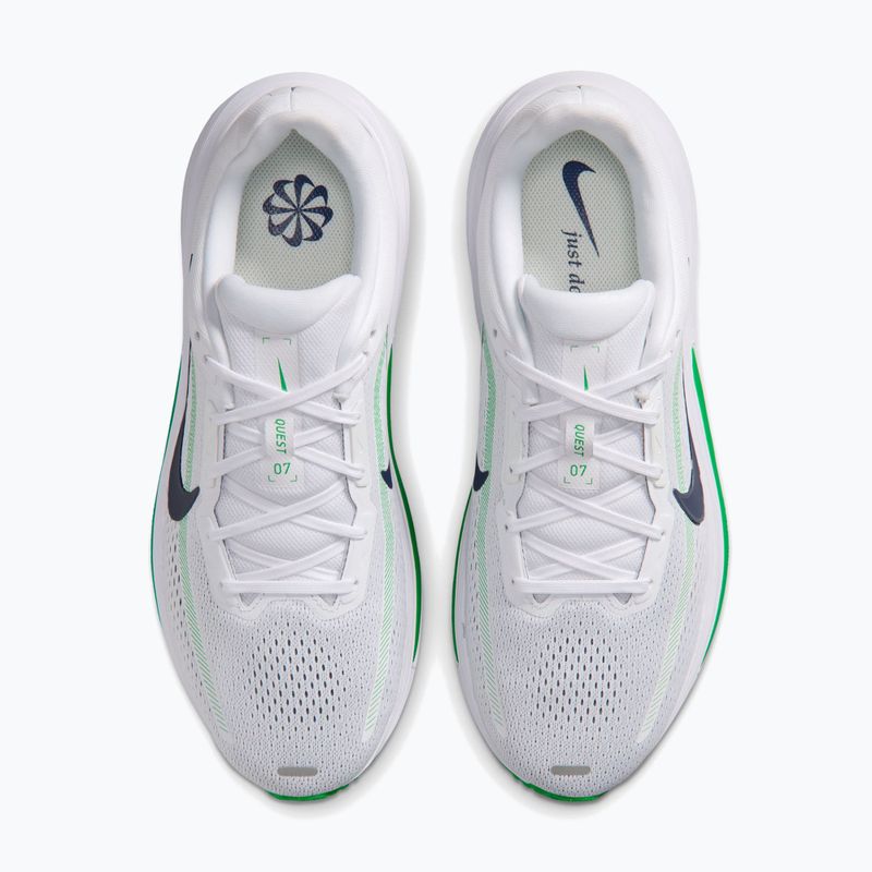 Buty do biegania męskie Nike Quest 7 white/green spark/midnight navy 12