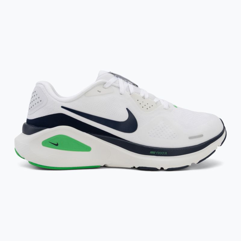 Buty do biegania męskie Nike Structure 26 white/green spark/midnight navy 2