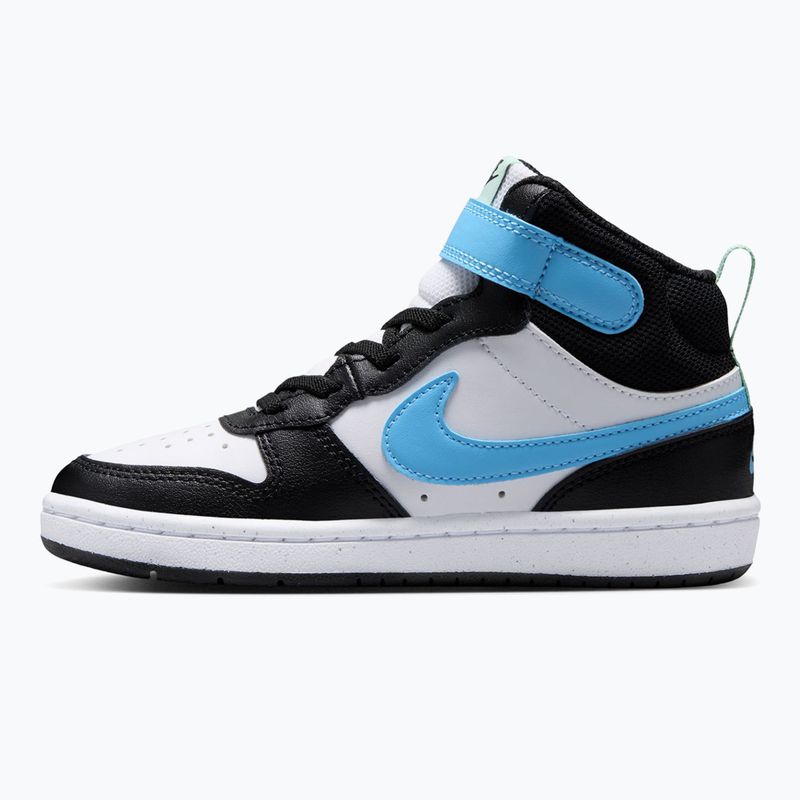 Buty dziecięce Nike Court Borough Mid 2 white/black/arctic green/football blue 9