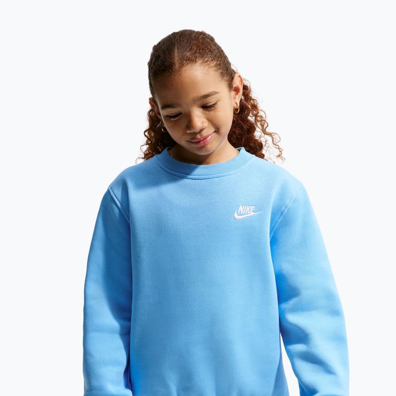 Bluza dziecięca Nike Sportswear Club Fleece football blue/white 7
