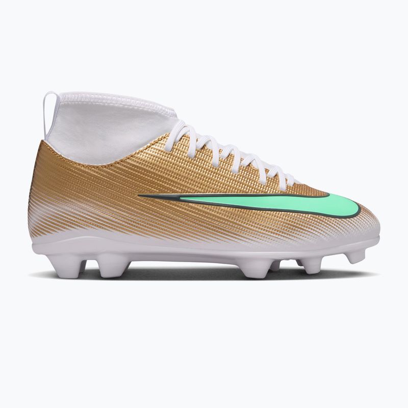 Buty piłkarskie dziecięce Nike Jr. Mercurial Superfly 11 Club "Kylian Mbappé" MG metallic gold/green glow 8