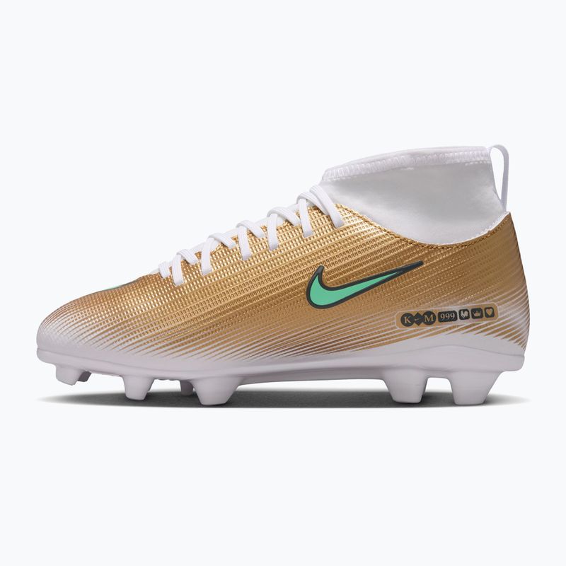 Buty piłkarskie dziecięce Nike Jr. Mercurial Superfly 11 Club "Kylian Mbappé" MG metallic gold/green glow 9
