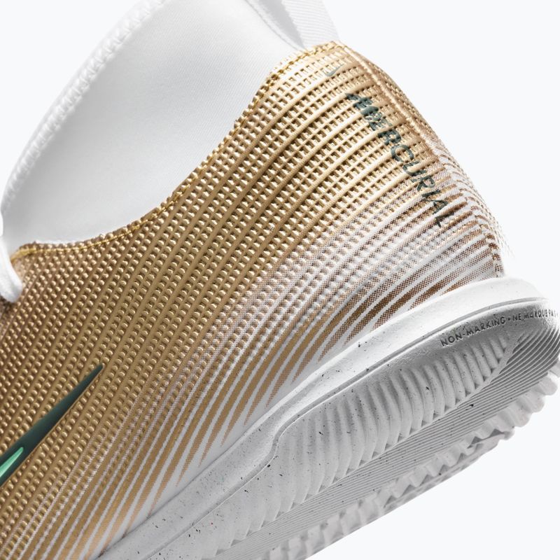 Buty piłkarskie dziecięce Nike Jr. Mercurial Superfly 11 Club "Kylian Mbappé" IN metallic gold/green glow 13
