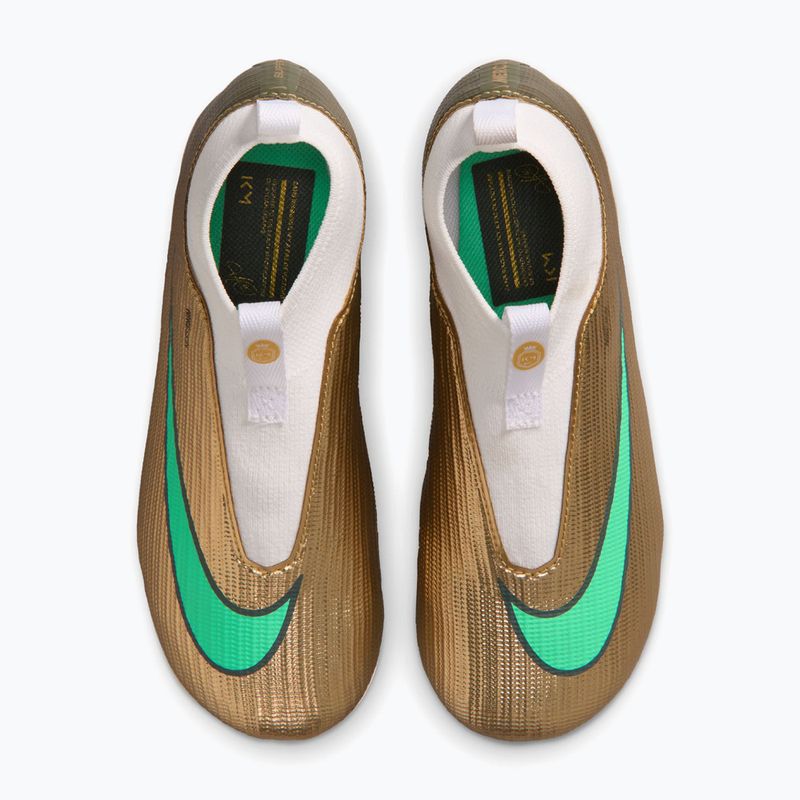 Buty piłkarskie dziecięce Nike Jr. Mercurial Superfly 11 Academy "Kylian Mbappé" MG metallic gold/green glow 11