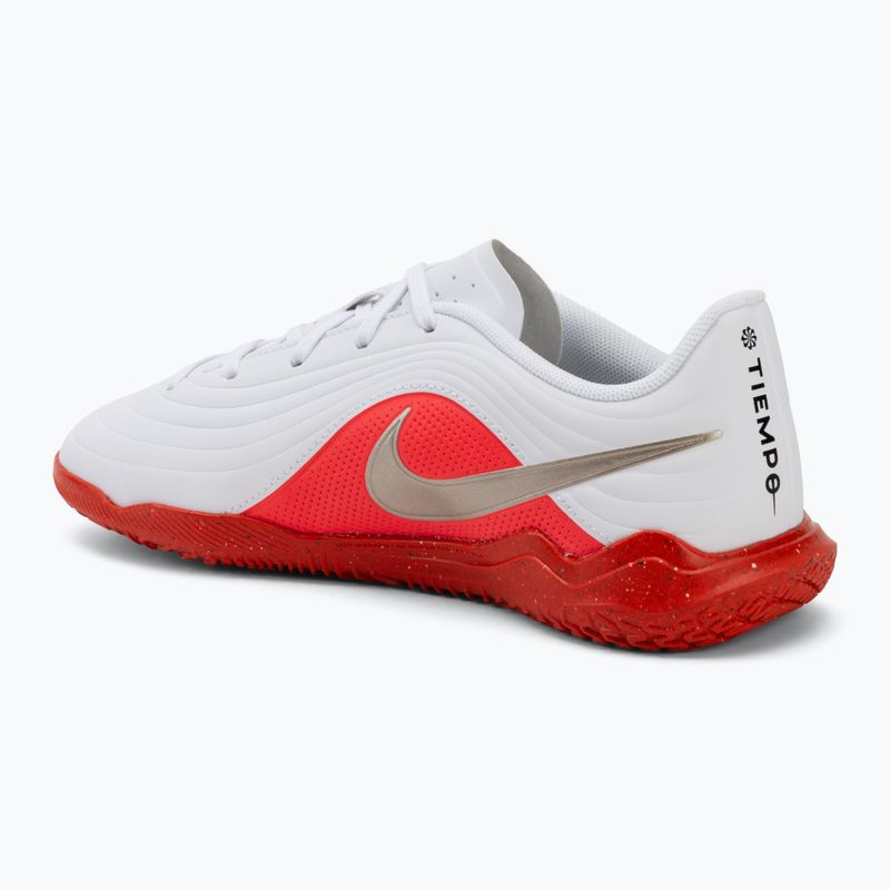 Buty piłkarskie dziecięce Nike Jr. Tiempo Maestro Club white/bright crimson/blur 3