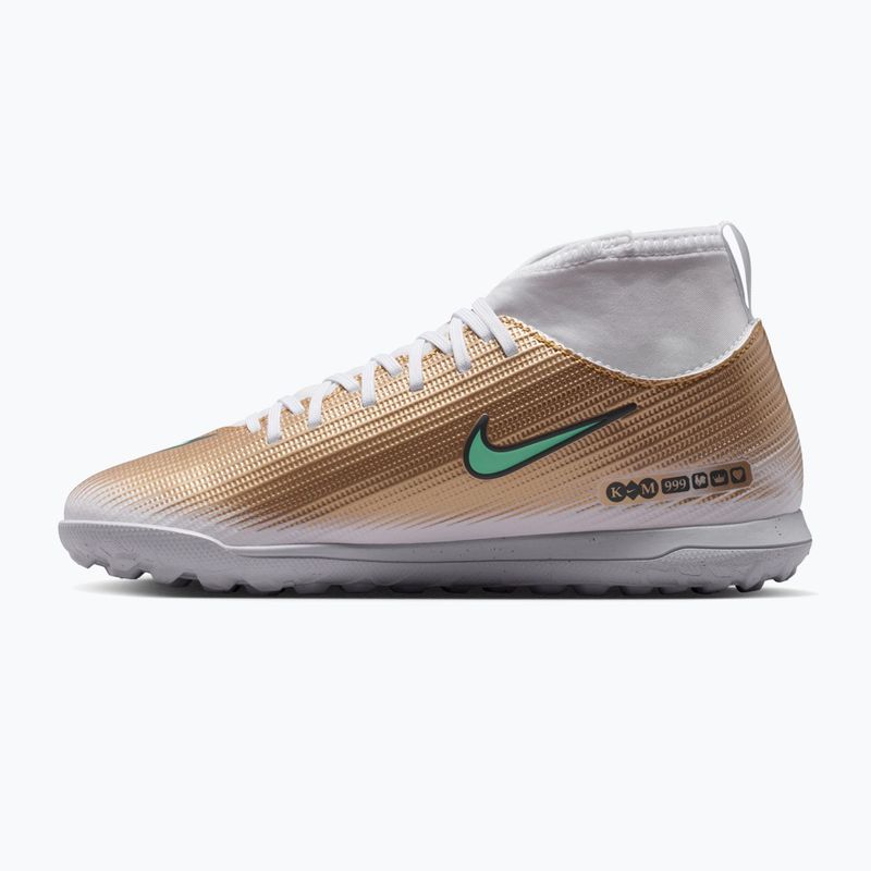 Buty piłkarskie dziecięce Nike Jr. Mercurial Superfly 11 Club "Kylian Mbappé" TF metallic gold/green glow 9