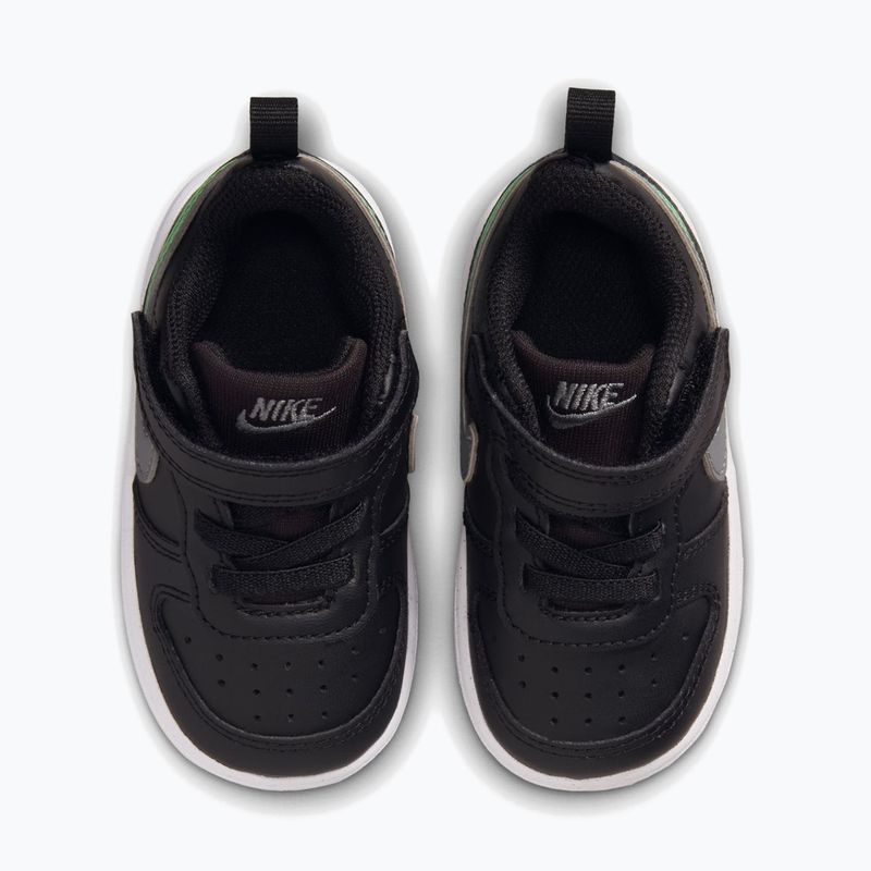 Buty dziecięce Nike Court Borough Low black/smoke grey/white/illusion green 11