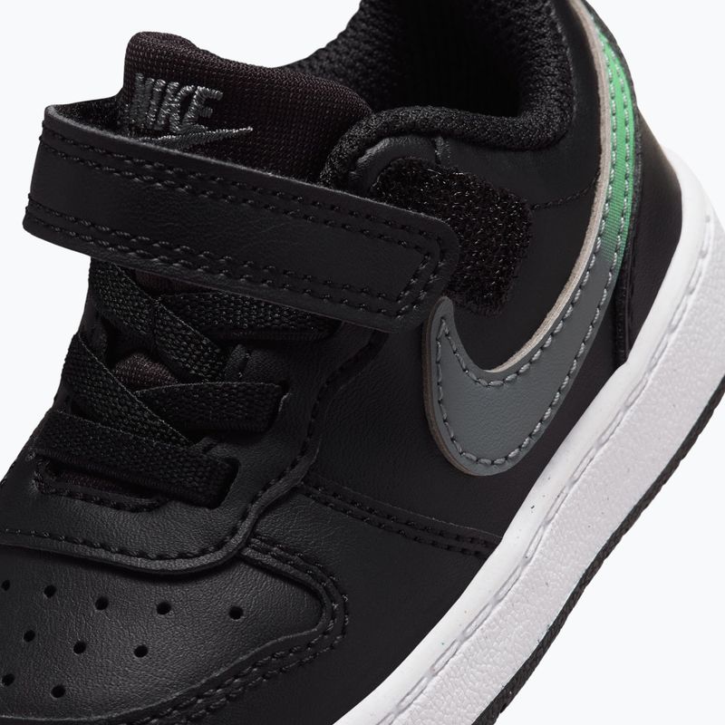 Buty dziecięce Nike Court Borough Low black/smoke grey/white/illusion green 12