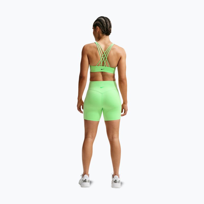 Biustonosz treningowy Nike Indy Strappy illusion green/black 4