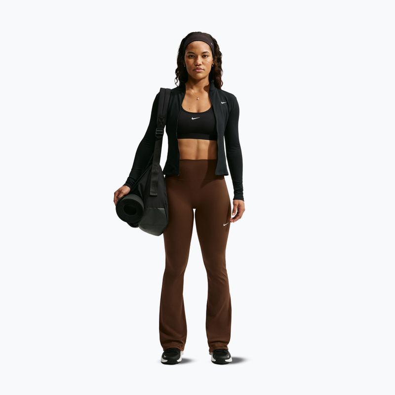 Legginsy damskie Nike One High Waisted Flared cacao wow/white 2