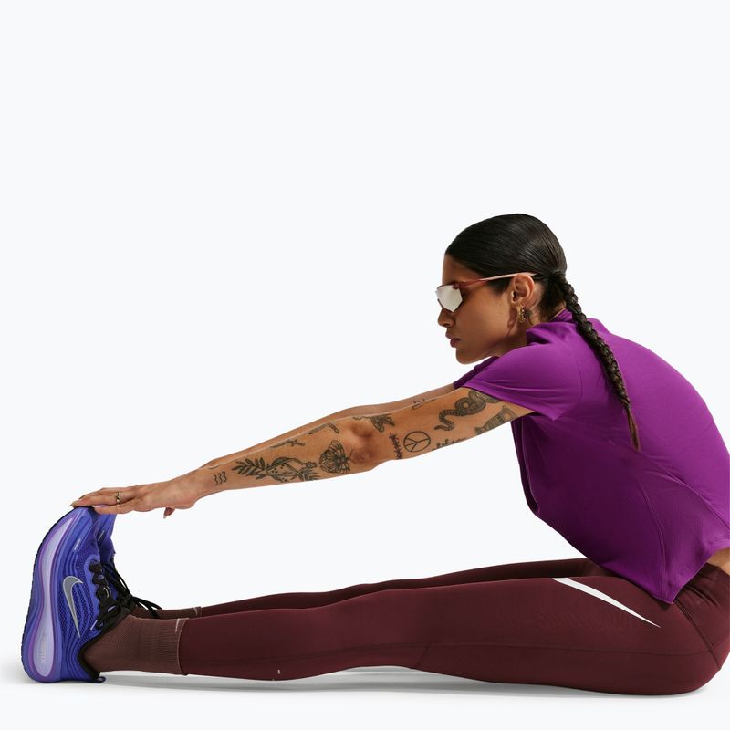 Legginsy do biegania damskie Nike Tempo Swoosh Run High-Waisted 7/8 mystic dates/white 4