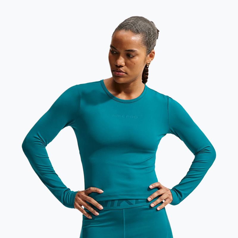 Longsleeve treningowy damski Nike Pro Sculpt bright spruce/bright spruce