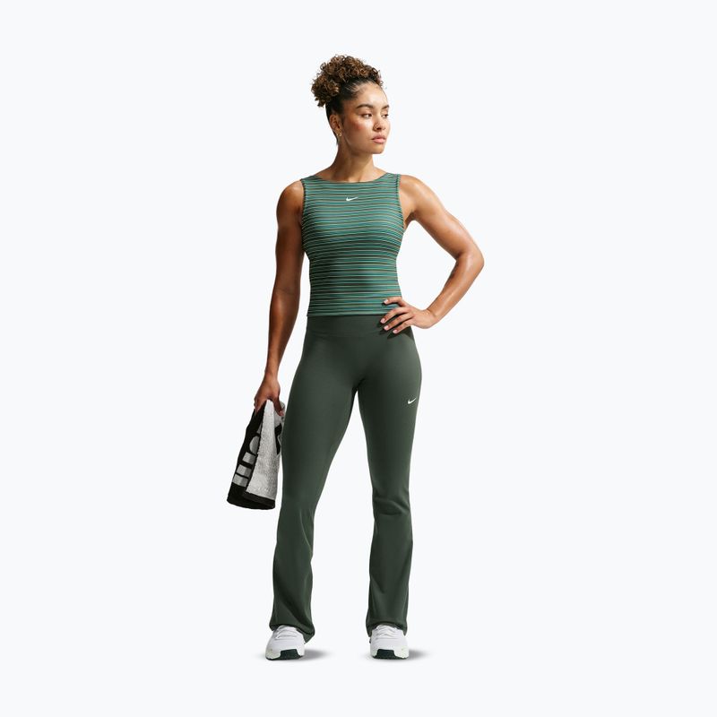 Legginsy damskie Nike One High Waisted Flared camo green/white 2