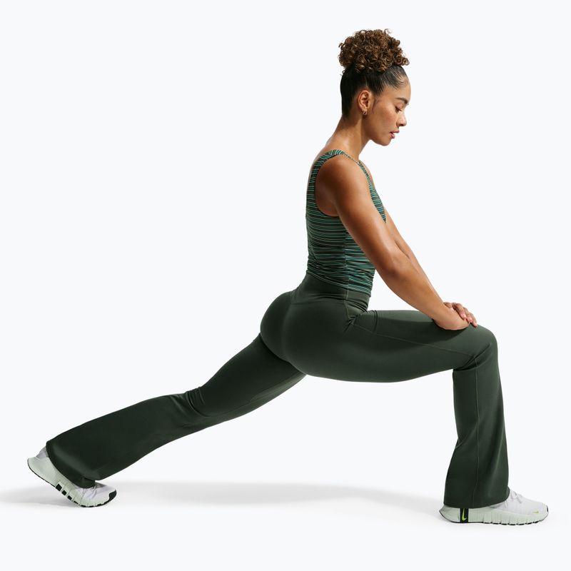 Legginsy damskie Nike One High Waisted Flared camo green/white 4
