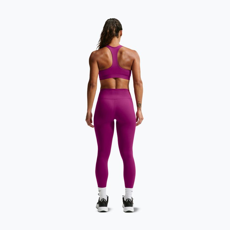 Biustonosz treningowy damski Nike Swoosh Medium Support true berry/white 3