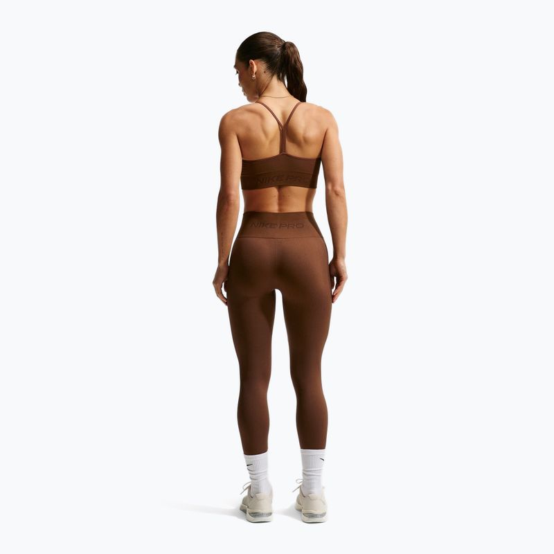 Biustonosz treningowy damski Nike Pro Seamless Light Support Sports Bra cacao wow 3
