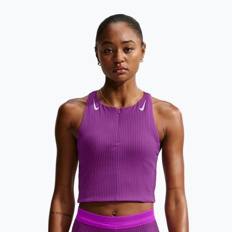 Koszulka do biegania damska Nike AeroSwift vivid purple/purple pulse
