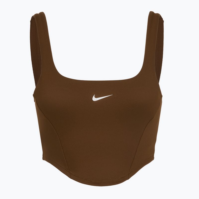 Biustonosz treningowy damski Nike One cacao wow 4