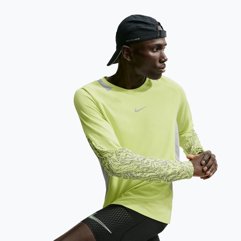 Longsleeve do biegania męski Nike Stride light lemon twist/grey fog 4