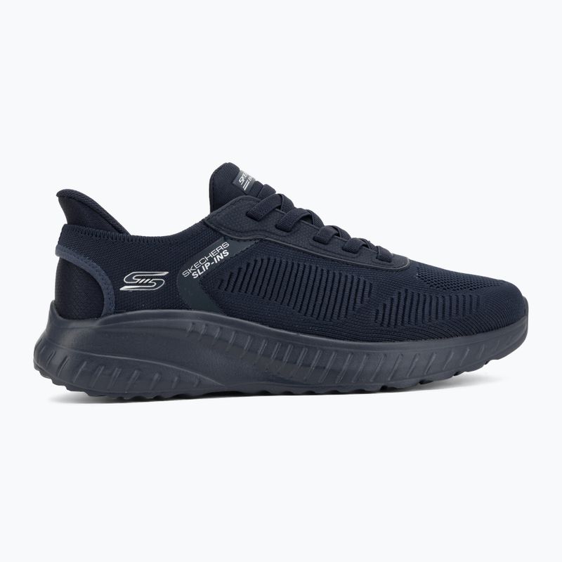 Buty męskie SKECHERS Bobs Squad Chaos Solid Step blue 2