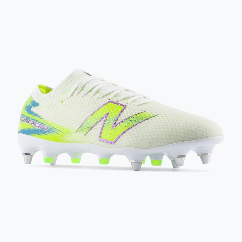 Buty piłkarskie New Balance Furon Pro V9 SG white/alkaline green 8