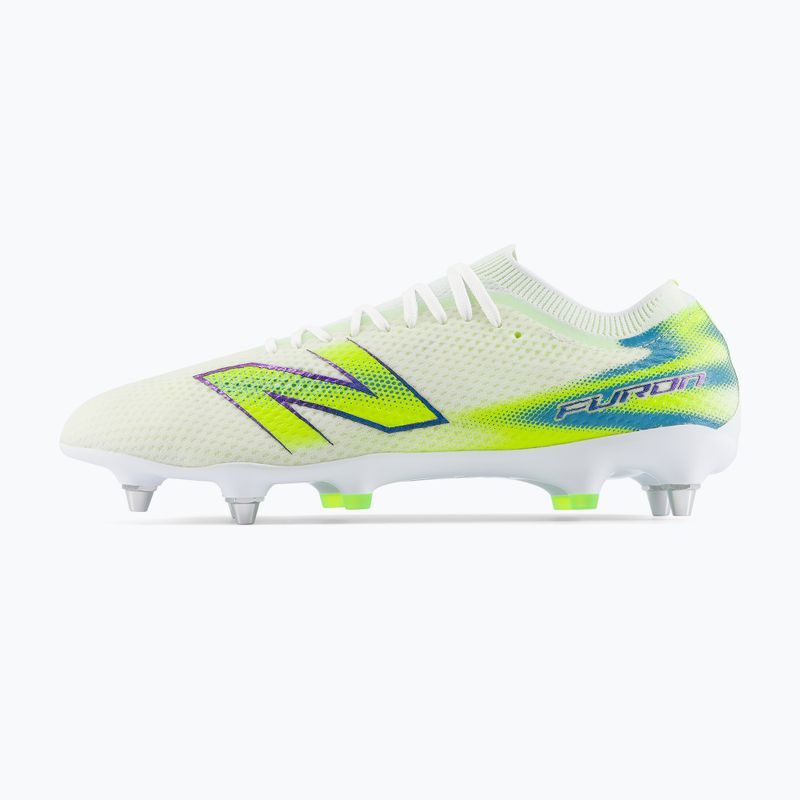 Buty piłkarskie New Balance Furon Pro V9 SG white/alkaline green 10