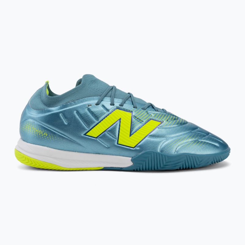 Buty piłkarskie New Balance Tekela Team Low V5 IN metallic blue/alkaline green/team navy 2