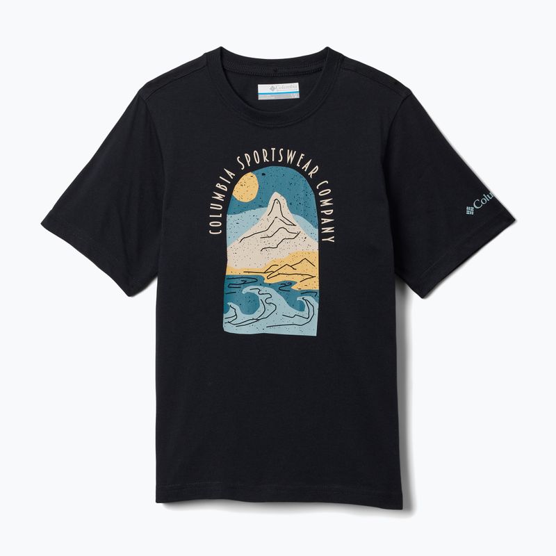 Koszulka dziecięca Columbia Valley Creek II Graphic black/cozy coastline