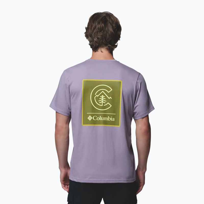 Koszulka męska Columbia CSC Basic Logo Back Tee shale purple/linework c badge 2