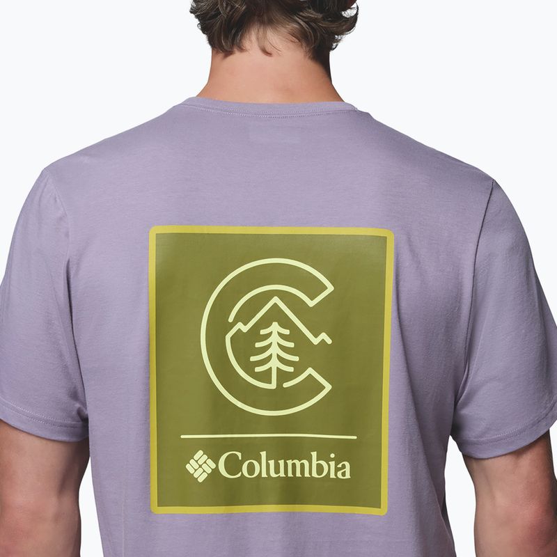 Koszulka męska Columbia CSC Basic Logo Back Tee shale purple/linework c badge 6