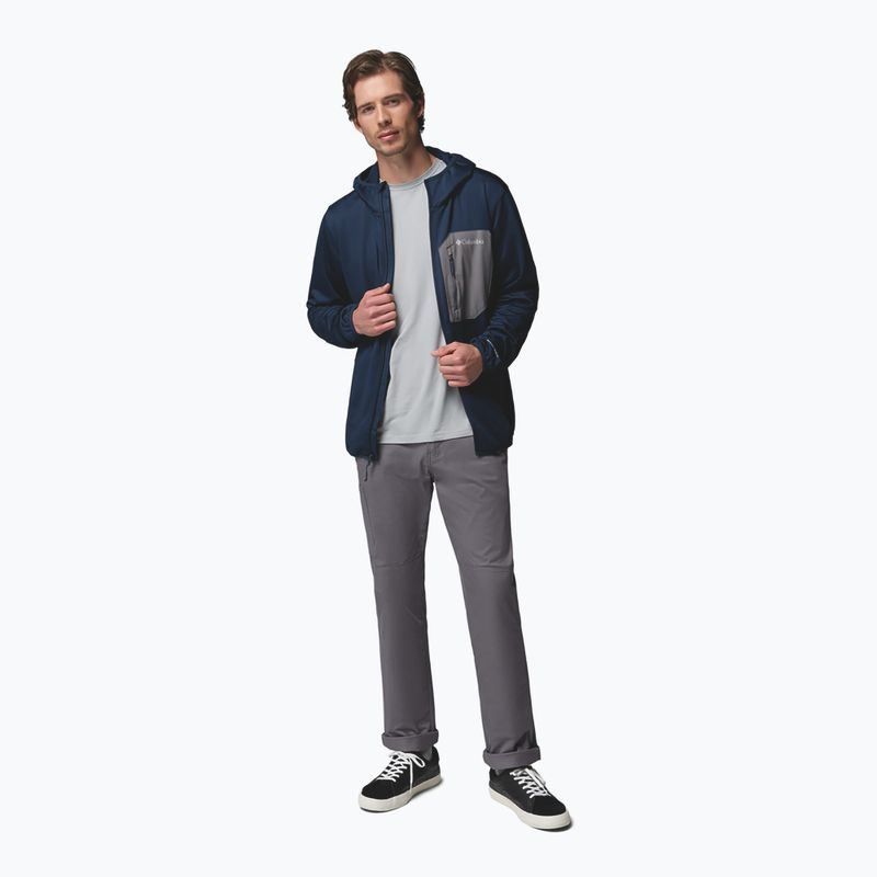 Bluza trekkingowa męska Columbia Tall Heights Hdd Grid Fleece Full Zip collegiate navy/city grey 2