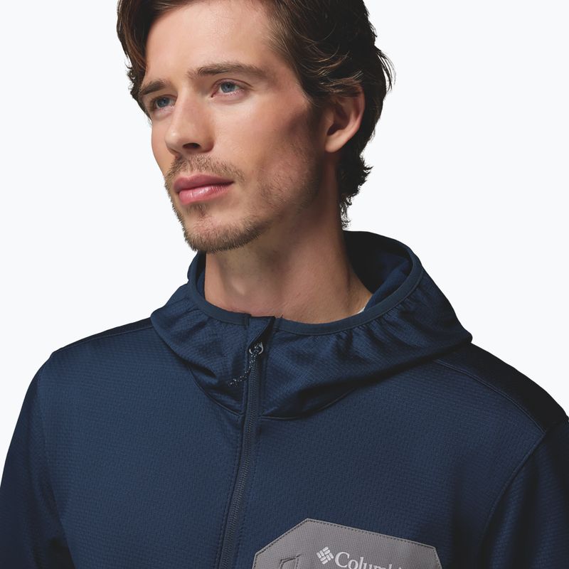 Bluza trekkingowa męska Columbia Tall Heights Hdd Grid Fleece Full Zip collegiate navy/city grey 8