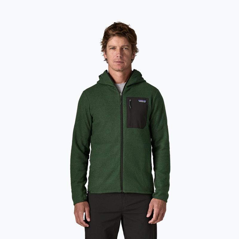 Bluza trekkingowa męska Patagonia R1 Air Full-Zip Hoody treeline green