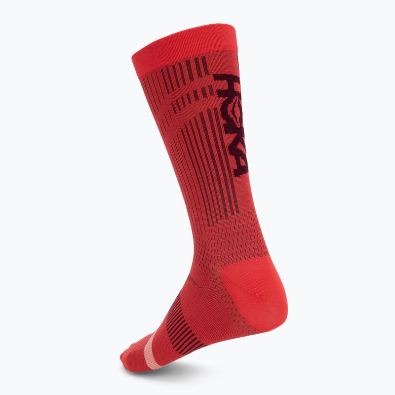 Skarpety Hoka Trail Race Crew Sock cerise 2