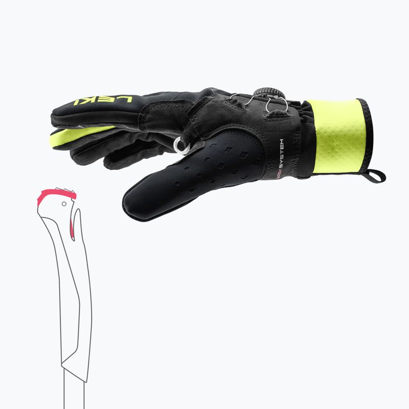 Rękawiczki narciarskie LEKI PRC Boa Shark black/neon yellow 4