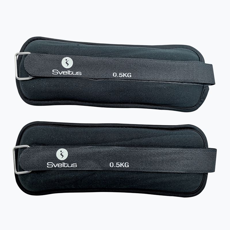 Obciążniki na kostki Sveltus Neoprene Weighted Cuff 2 x 0,5 kg black