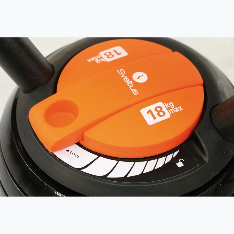 Kettlebeel regulowany Sveltus Adjustable 4-18 kg black/orange 4