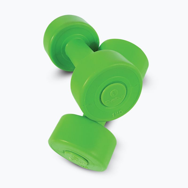 Zestaw hantli 1 kg Sveltus Cement Dumbbell 2 szt. green