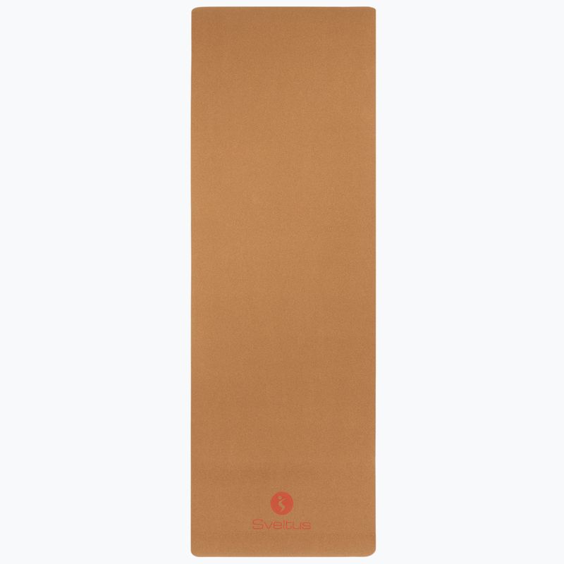 Mata do ćwiczeń Sveltus Cork Yoga natural/ lilac
