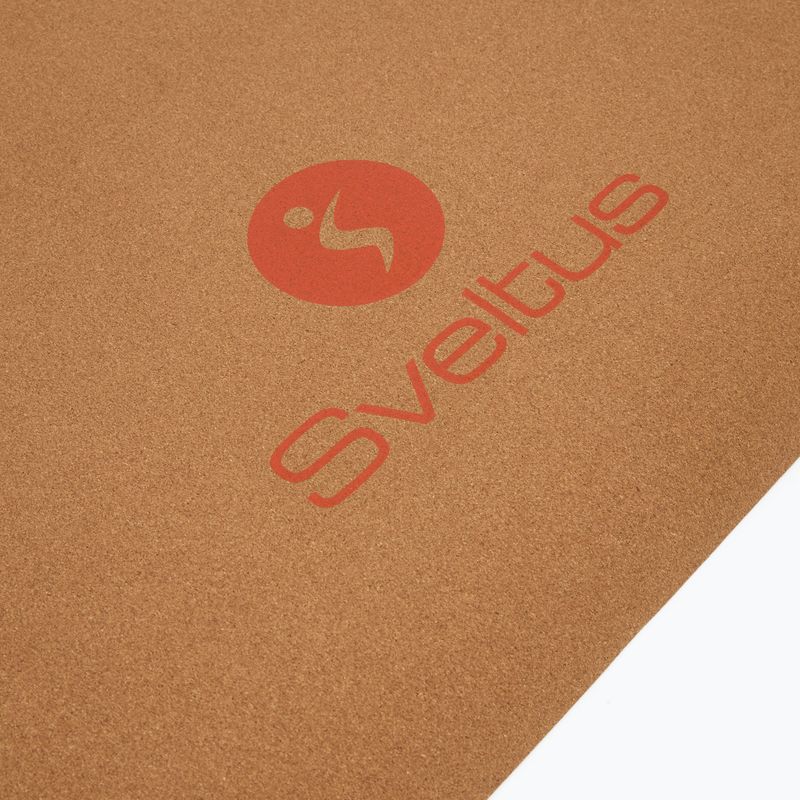 Mata do ćwiczeń Sveltus Cork Yoga natural/ lilac 3
