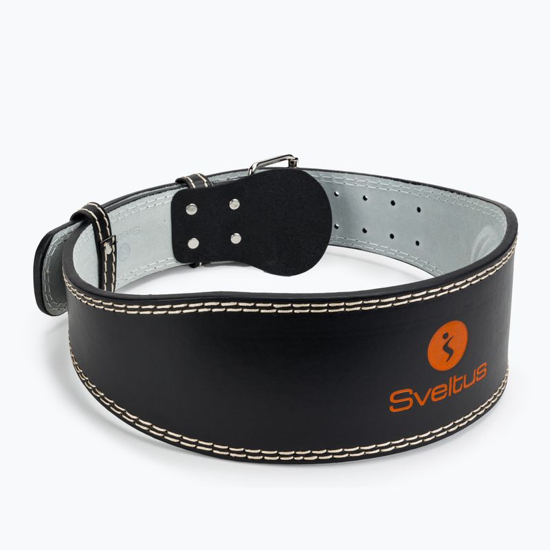 Pas do podnoszenia ciężarów skórzany Sveltus Leather Weightlifting czarny 9401