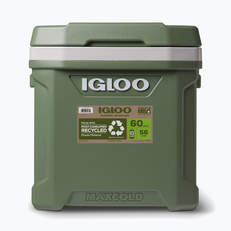 Lodówka turystyczna Igloo Ecocool 60 Roller 56 l vintage green 2
