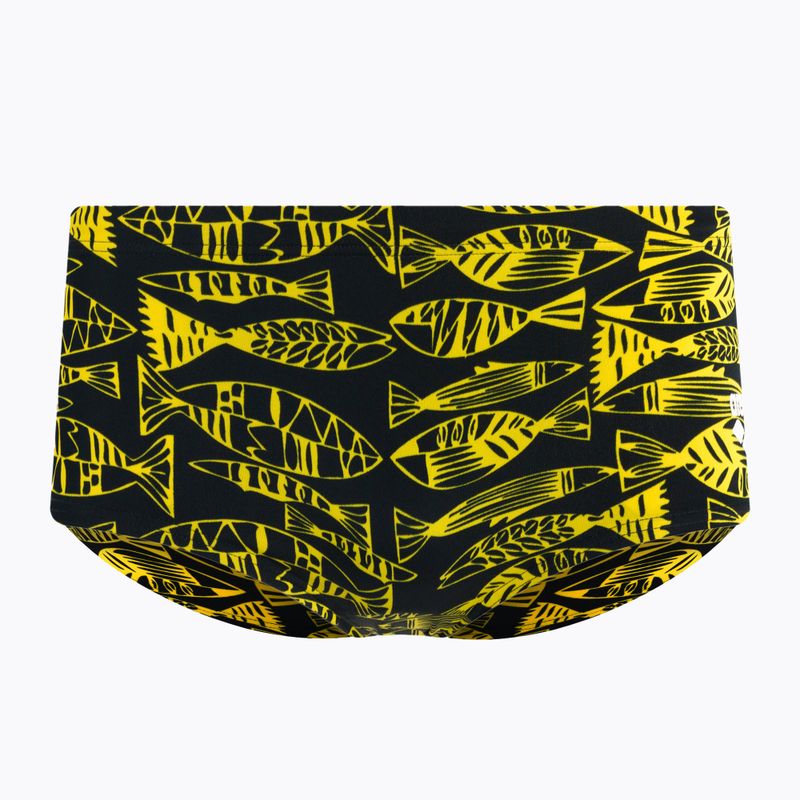 Bokserki pływackie męskie arena Fisk Low Waist Short black/yellow star