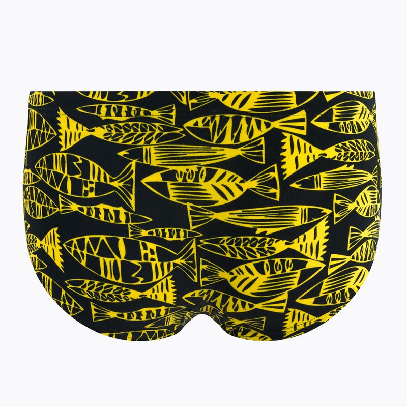 Bokserki pływackie męskie arena Fisk Low Waist Short black/yellow star 2