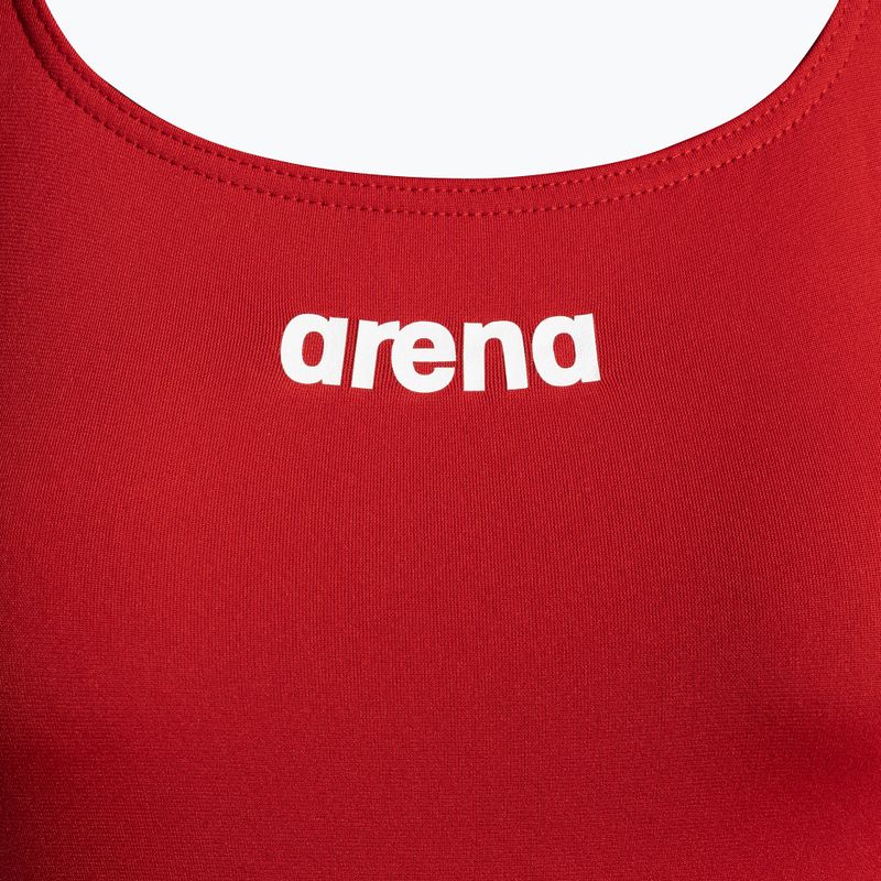 Strój pływacki jednoczęściowy damski arena Team Swim Pro Solid red/white 3